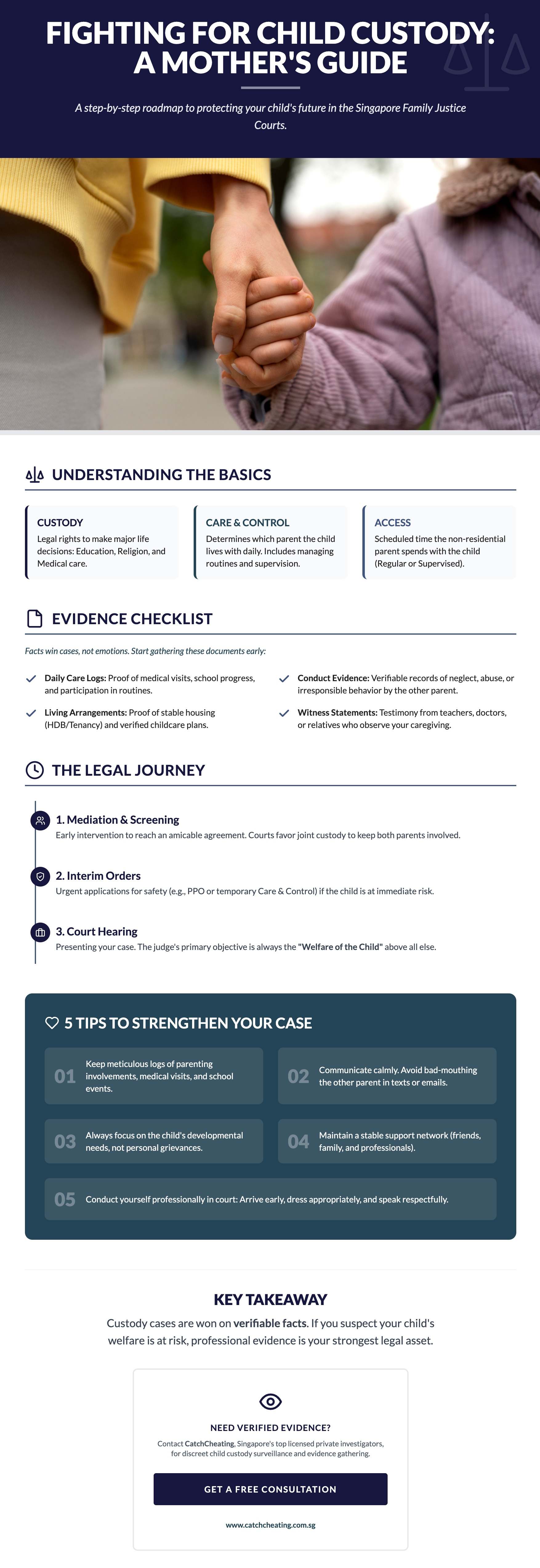 how to fight for child custody as a mother infographics